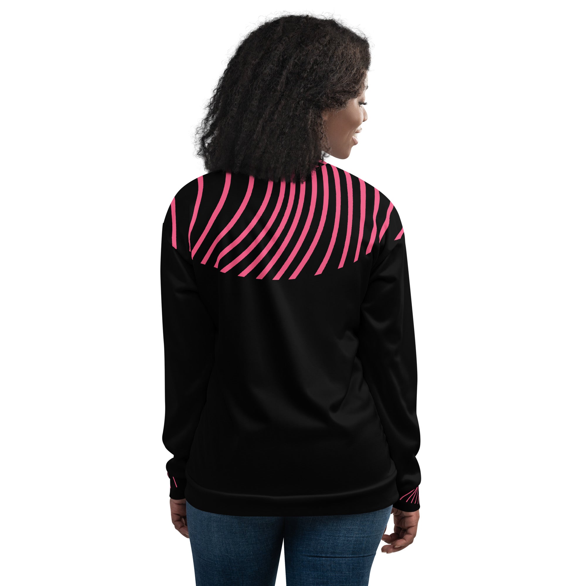 Unisex Bomber Jacket. Workout Cover Full Zipper Jacket. Streetwear. Ripple FX by WickedYo.
